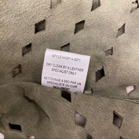 Haute Hippie Laser Cut Shrug Jacket Olive XS - Picture 12 of 12